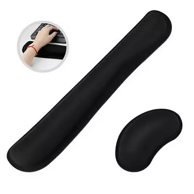 £3.34 • Buy Keyboard Wrist Rest Pad And Mouse Rubber Wrist Rest Support Cushion Memory Foam