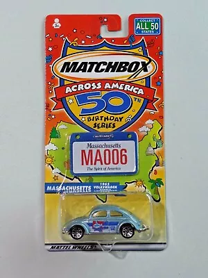 Matchbox Across America Massachusetts 1962 Volkswagen Beetle NEW 2001 221 • $4.95