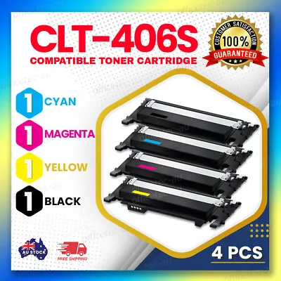 4x Generic CLT-406S Toner For Samsung CLP-360 CLP365 CLX3300 CLX-3305 SL-C410W  • $57.78