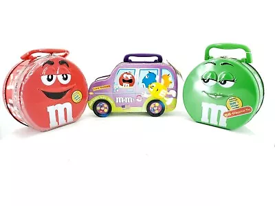M&M Character Tin Lot Of 3 By Mars Inc. 2002 • $46.75