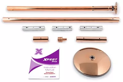 XPole X-PERT Pro 45mm PX Spinning Static Dance Exercise X Pole Set Brass NEW • $499.99