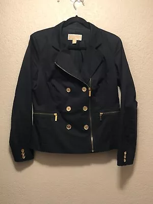 Michael Kors Women’s Black Cotton Blend BLazer With Zipper Size 8 • $35