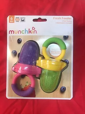 Munchkin Fresh Food Feeder 2 Pack Purple/Pink Green/Yellow~New • $8.50