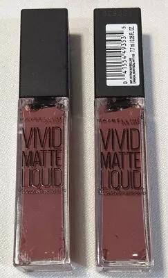 2x Maybelline Color Sensational Vivid Matte Liquid Lipstick Grey Envy #02 NEW • $8.99