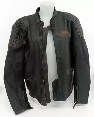 Black Triumph Motorcycles Leather Jacket Size 48/58 - P83 • $41.09