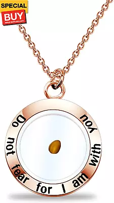 Mustard Seed Faith Necklace Seed Charm With Bible Verse Inscription Christian Pe • $28.58
