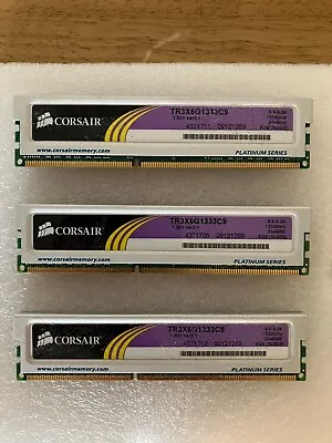 6GB (3x2GB) Corsair XMS3 TR3X6G1333C9 DDR3-1333MHz 1.5V 240-pin Non ECC RAM • £10