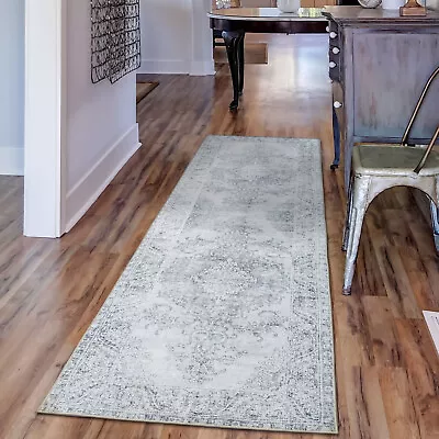 Washable Hallway Runner Amazing Soft Plush Hall Way Carpet Non Slip Rug 80x300 • $75.99