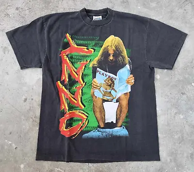 Vintage Ozzy Osbourne Shirt L Tattoo Art Tour Black Sabbath Concert Playboy MTV • $79