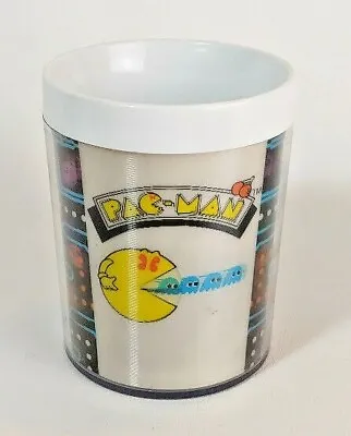 Pac Man Video Game Cup Mug Plastic Thermo-Serv  1980 Bally Midway Novelty • $15.95
