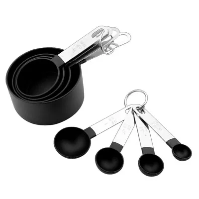 £7.89 • Buy 8 Pcs Measuring Cups And Spoons Set,with Stainless Steel Handle For Measuring