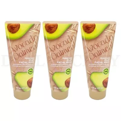 Avocado & Oatmeal Purifying Clay Facial Mask For Normal Skin 6 Oz Lot Of 3 • $16.99