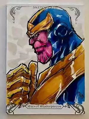 2018 Upper Deck Marvel Masterpieces Sketch Card Thanos By Don Mark NOCEDA 1/1 • $20.50