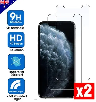 $7.99 • Buy 2X Tempered Glass Screen Protector For IPhone 15 14 13 12 11 Pro Max PLUS X XR