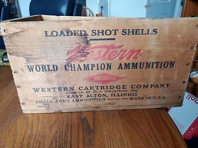 Vintage Western World Champion Ammunition Wooden Crate • $40