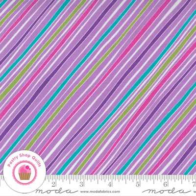 Moda PETAL POWER 22416 19 Purple  Multi Stripe  ME & MY SISTER Quilt Fabric • $5.95