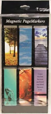 Beautiful Classic Magnetic Page Bookmarks Set Of 6 Bible Verses Be Still NEW • $10.20