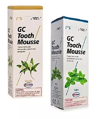 GC Tooth Mousse Gluten Free Vanilla & Mint Flavored Unisex Toothpaste Pack Of 2 • $100.34