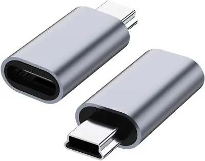 USB C To Mini USB 2.0 Adapter 2 Pack Type C Female Male Convert Connector NEW • $10.99