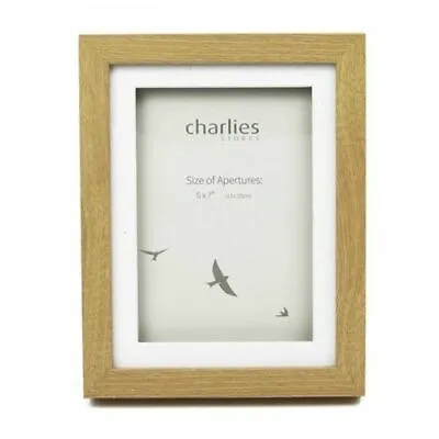 Oak Effect Box Photo Poster Picture Frame - 5 X 7 • £2.59