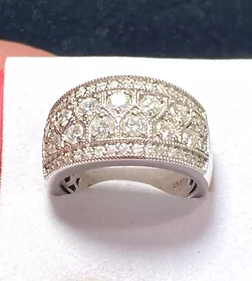 Genuine Real 10K White Gold Women Ring Rings Real Diamonds 100 Pts 1 Carat (K) • $942.13