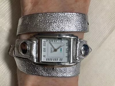 Woman's La Mer Collections Silver Wraparound Watch • $7