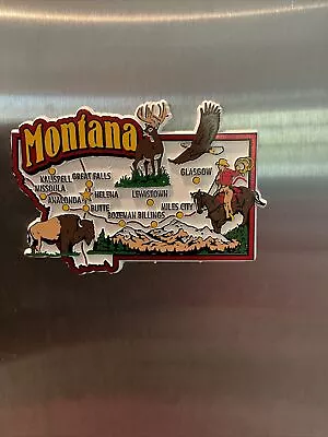 Montana Jumbo State Map Fridge Magnet • $7.99