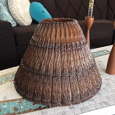 Vintage 1940's 1950's Bakelite Resin Tiki Lamp Shade Mid Century MCM Modern • $69