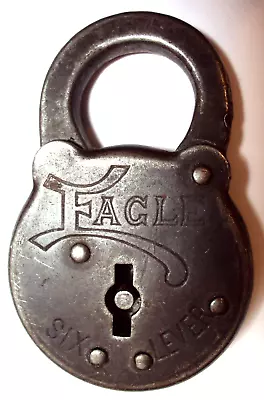 Eagle 6 Lever Vintage Antique Metal No Key Steampunk Padlock Lock • $17.95