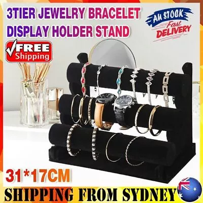 3Tiers Jewelry Bracelet Watch Display Holder Stand Showcase Rack Organizer AU • $22.19