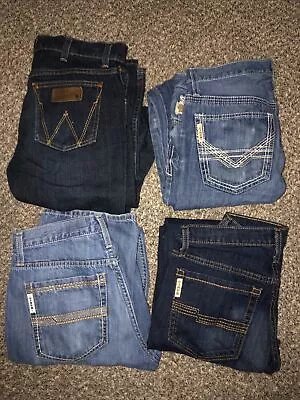 Lot Of 4 Men’s Jeans Size 30x34 Cinch & Wrangler • $100