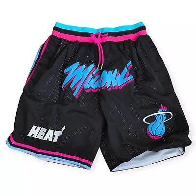 City Edition Miami Heat Basketball Shorts - Black - Size M • £17.50