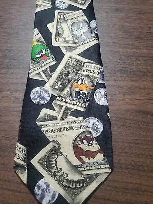 Looney Tunes Tie Taz Tasmanian Devil Bugs Bunny Marvin The Martian Vtg • $17.10