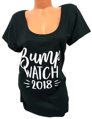 Kt Maternity Black Bump Watch 2018 Scoop Beck Ruched Short  Sleeve Tee Top 2XL • $14.99
