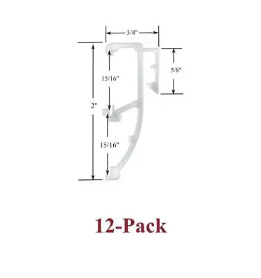 12 Pack 1  MINI BLIND Double Slat VALANCE CLIPS - Brand New - Crisp & Clear • $9.95