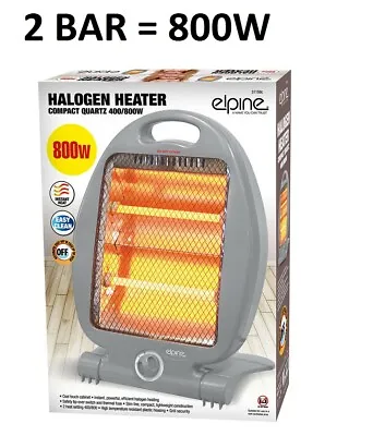 £15.99 • Buy Halogen Electric Heater  Portable Instant Heat Free Standing 400w 800w  Quartz
