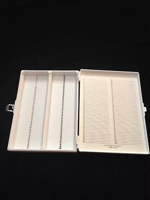 New Microscope Slide Storage Case Size 1 Large White Plastic Holds 100 Slides • $15.99