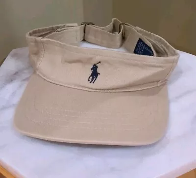 Polo By Ralph Lauren Visor/ Baseball Head Beige Made In USA VINTAGE ONE Size  • £6