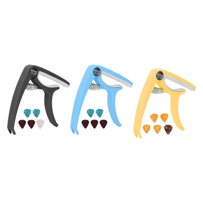 $8.33 • Buy Electric Guitar Capo ABS Quick Release Ukulele Guitar Capo Set With 5PCS Picks