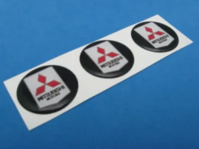 Mitsubishi Logo Domed Decal Emblem Sticker Set Of Three #043 • $15.98