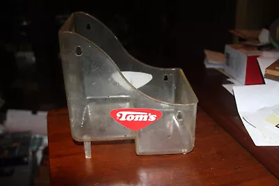 VINTAGE Tom's Snacks Plastic Countertop Or Hanging Display Bin IN GOOD CONDITION • $9.99