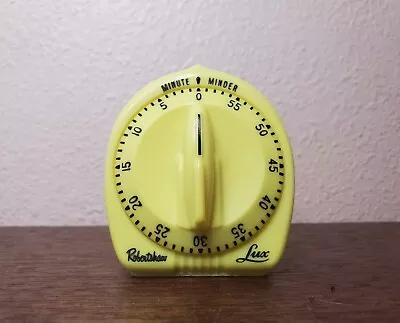 Robert Shaw Lux Minute Minder Yellow 60 Minute Kitchen Timer Rocket Knob • $42.95