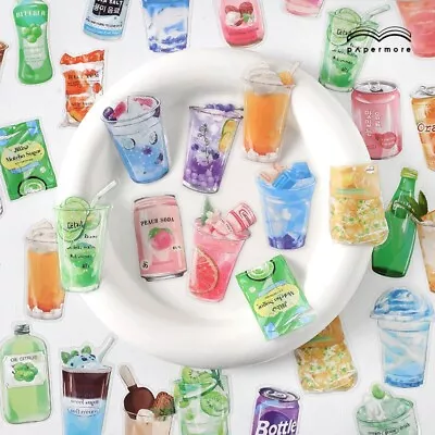 10pcs/pk PET Driniks Stickers | Summer | Fresh | Bubble Tea | Sparkling | Yakult • $4.99