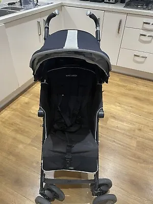 Maclaren Techno XT Stroller Black Single Folding Umbrella Fold Pushchair • £75