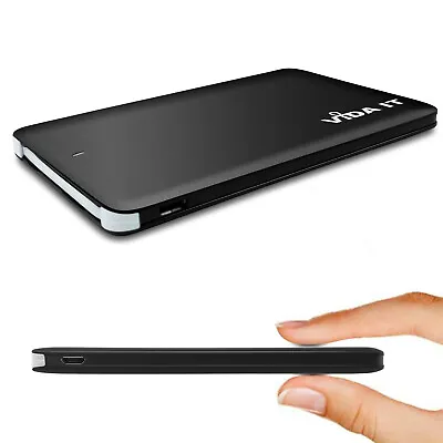 £16.99 • Buy Ultra Slim Power Bank Portable Charger With Built-In USB Cable For Mobile Phone
