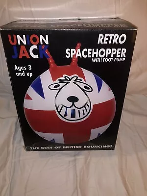 Union Jack - Retro Space Hopper With Foot Pump - Inflatable Bouncer - Brand New • $34.99