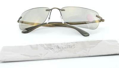 £159.30 • Buy Silhouette Sunglasses 8613 30 6137 Rimless Angular Light Grey Brass Austria