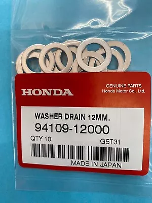 Genuine OEM Honda 94109-12000 Drain Washer - 10 PACK • $13.95