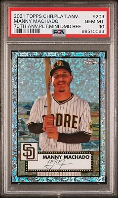 Manny Machado 2021 Platinum Anniversary #203 70th Mini Diamond /70 PSA 10 • $59.99