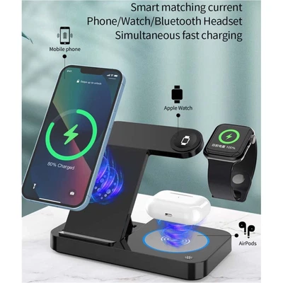$31.34 • Buy All In One Wireless Charger Fast Charging Dock For Mobile Phone Android Apple Au